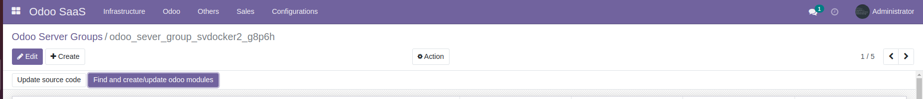 button find and create/update odoo module