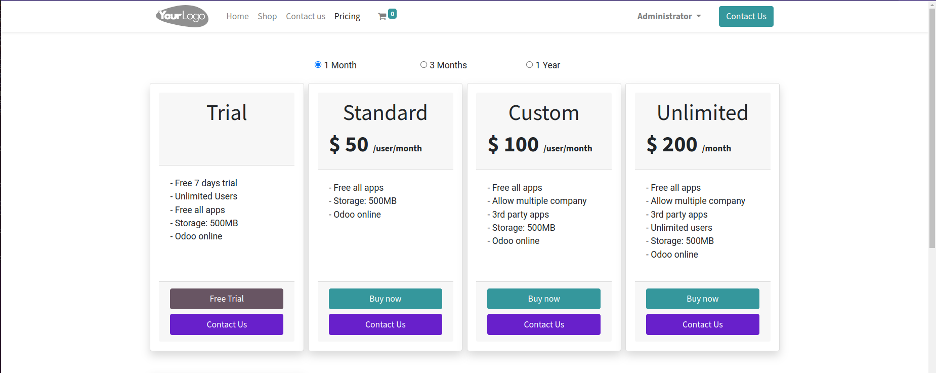 Odoo Pricing